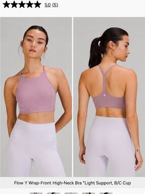 lululemon athletica High-Neck Y-Back Sports Bra in Mauve